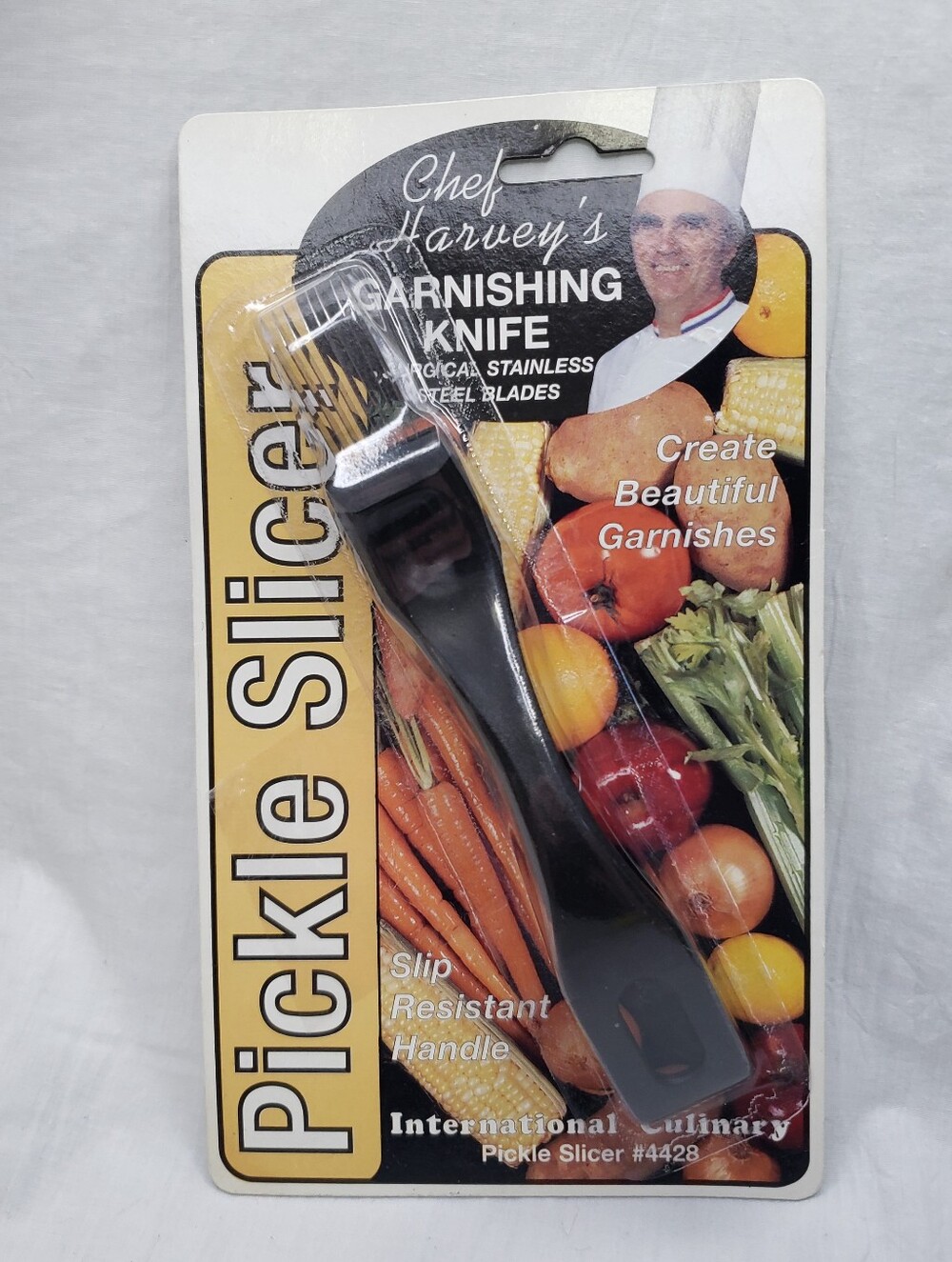 Vintage Chef Harvey's Garnishing Knife Pickle Slicer Model #4428
